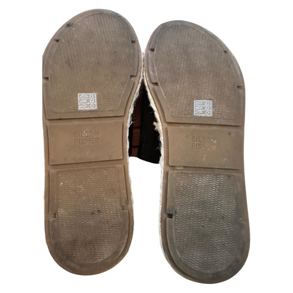 Eileen Fisher Womens Leather Toe Ring Slide On Wedge Sandals Black Size 7 - Picture 4 of 8